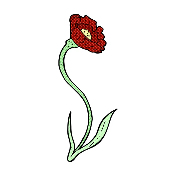 Komiska tecknad blomma — Stock vektor