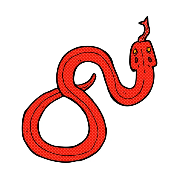 Cobra de banda desenhada cómica — Vetor de Stock