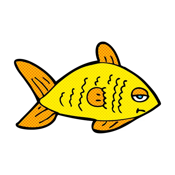 Bande dessinée drôle de poisson — Image vectorielle