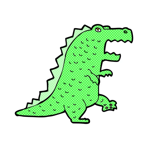 Comic cartoon dinosaur — Stock Vector
