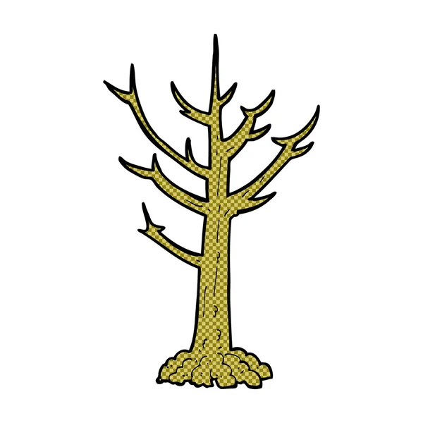 Komiska cartoon nakna träd — Stock vektor