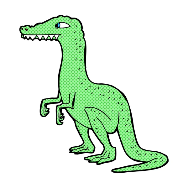 Dinosaurio de dibujos animados cómicos — Vector de stock