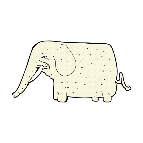 Dibujos animados cómicos elefante grande — Vector de stock