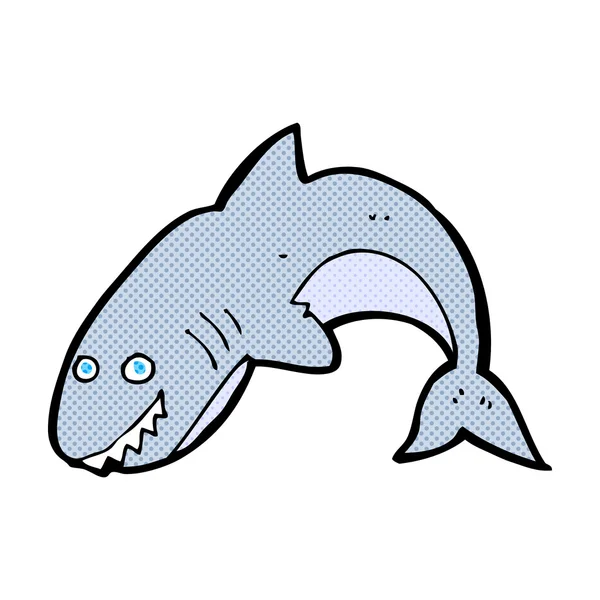 Comic cartoon shark — Stock Vector