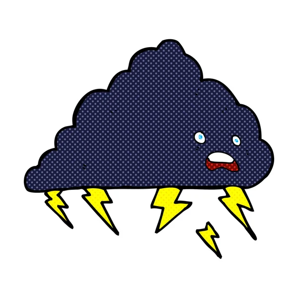 Comic cartoon thundercloud — Stock Vector