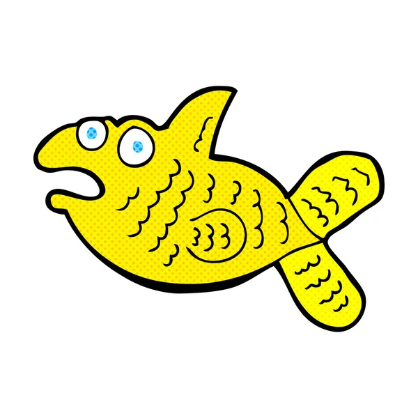 Peces de dibujos animados cómicos — Vector de stock