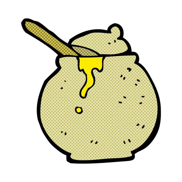 Bande dessinée pot de miel — Image vectorielle