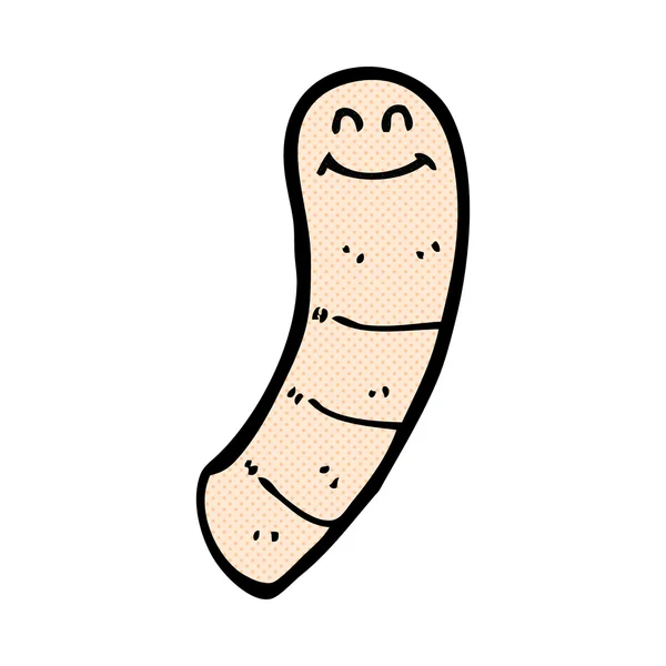 Strip cartoon worm — Stockvector