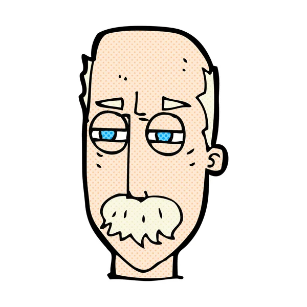 Komiks kreslený naštvaný starý muž — Stockový vektor
