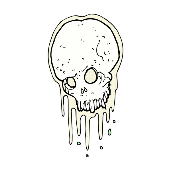 Comic cartoon scary skull — Stock Vector