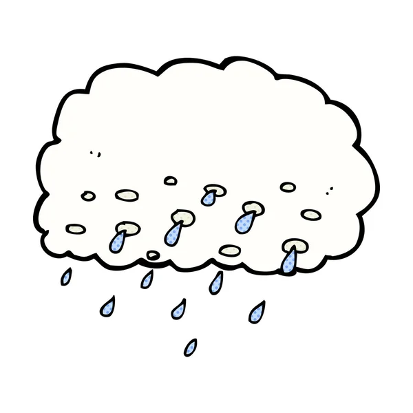 Bande dessinée pluie nuage — Image vectorielle