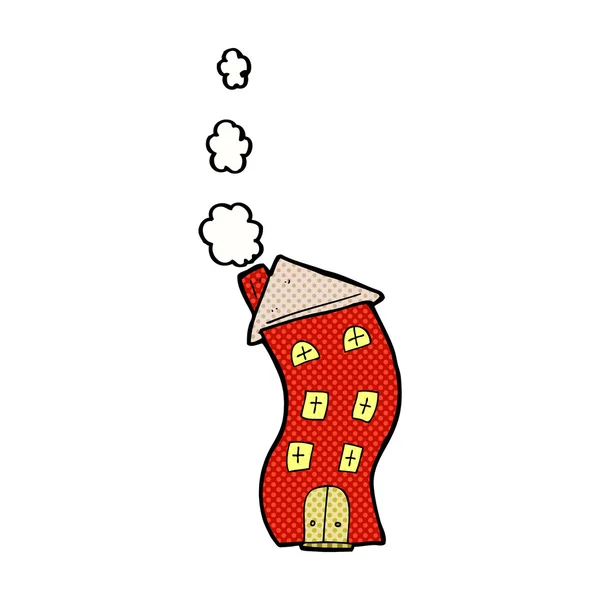 Rolig komisk tecknad house — Stock vektor