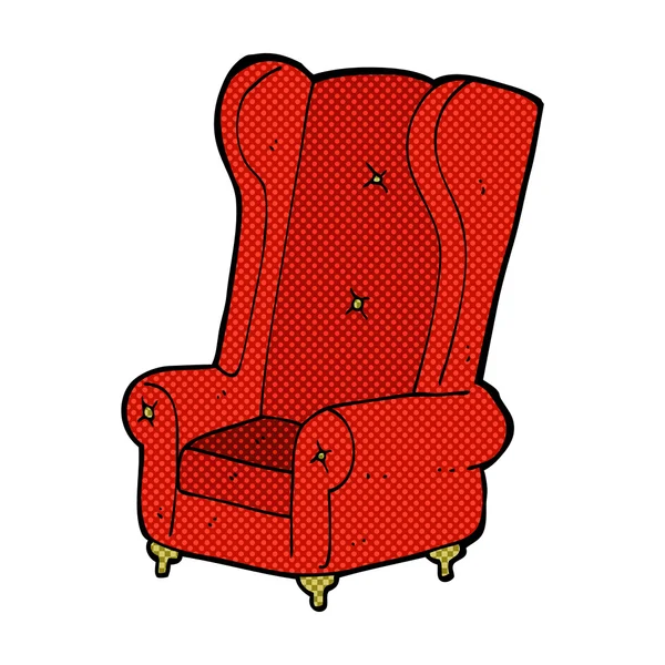 Comic cartoon old armchair — Stock Vector