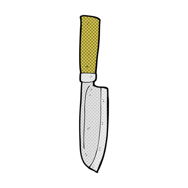 Quadrinhos desenho animado faca de cozinha — Vetor de Stock