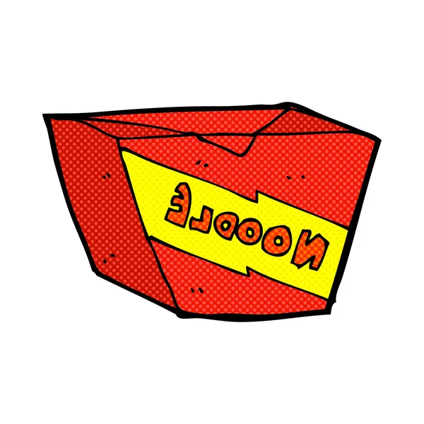 Comic cartoon noodle box — стоковый вектор