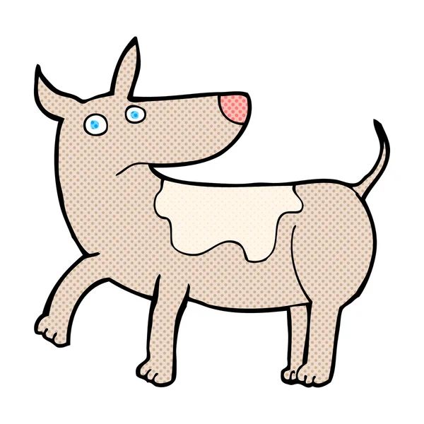 Cão engraçado desenho animado cômico — Vetor de Stock