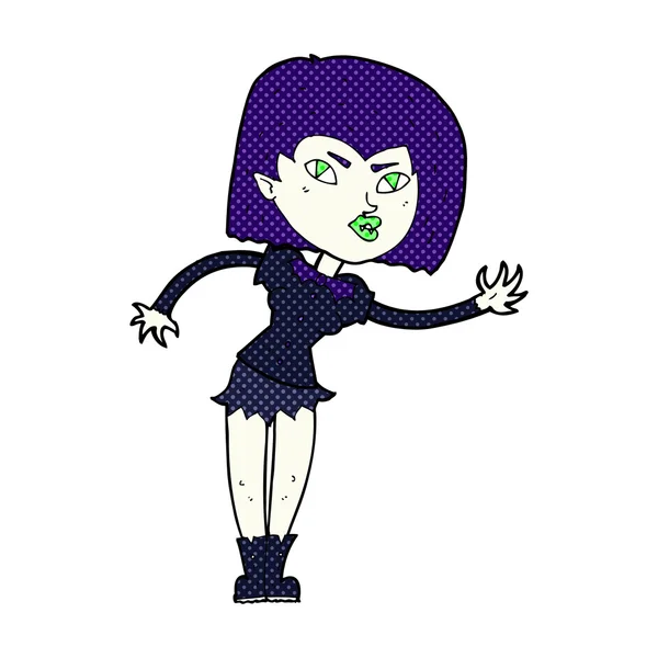 Comic cartoon vampire girl — Stock Vector