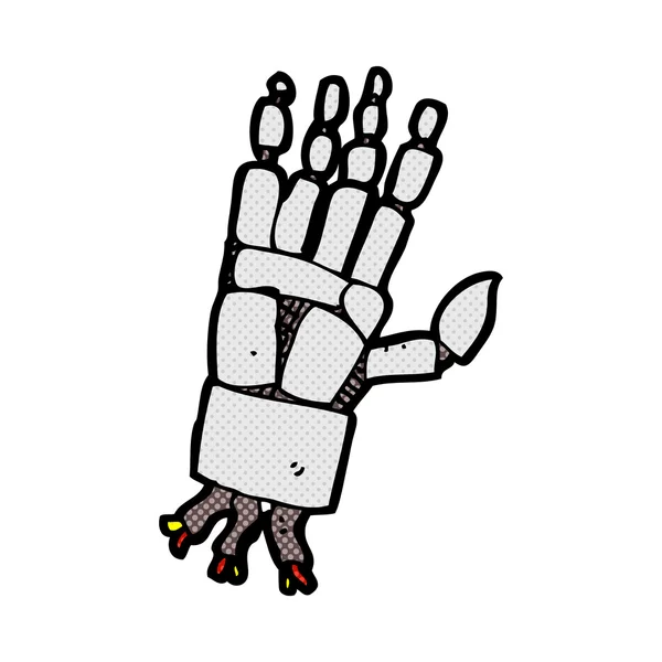 Komiska cartoon robot hand — Stock vektor