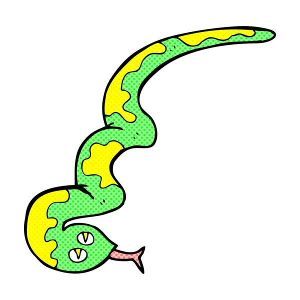 Historieta siseando serpiente — Vector de stock