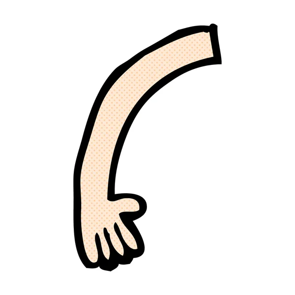 Strip cartoon arm — Stockvector