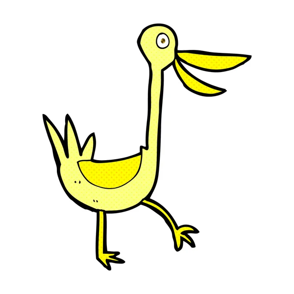 Funny comic cartoon duck — Stock Vector