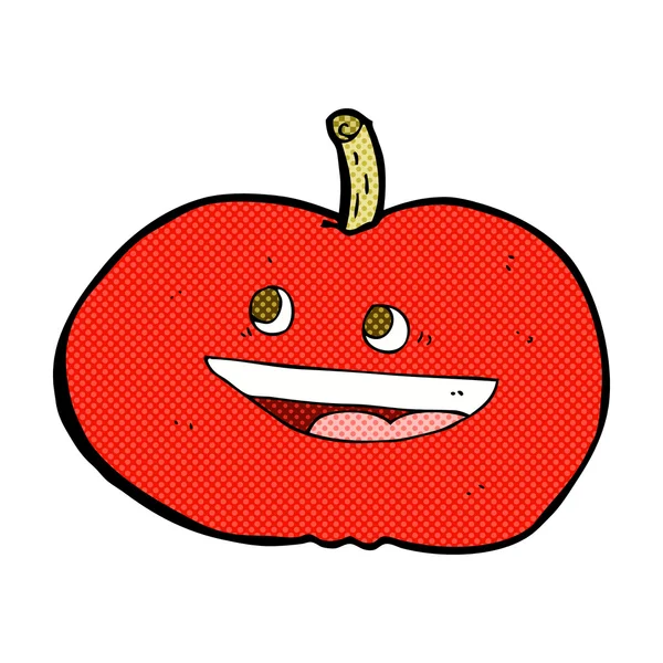 Historieta de dibujos animados feliz manzana — Vector de stock