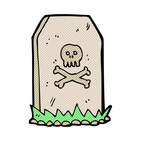 Comic cartoon spooky grave — Stock Vector