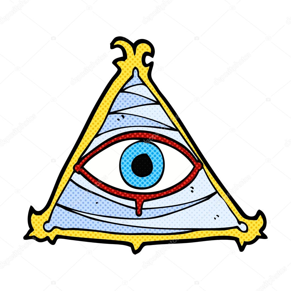 Comic cartoon mystic eye symbol Stock Illustration by ??lineartestpilot
