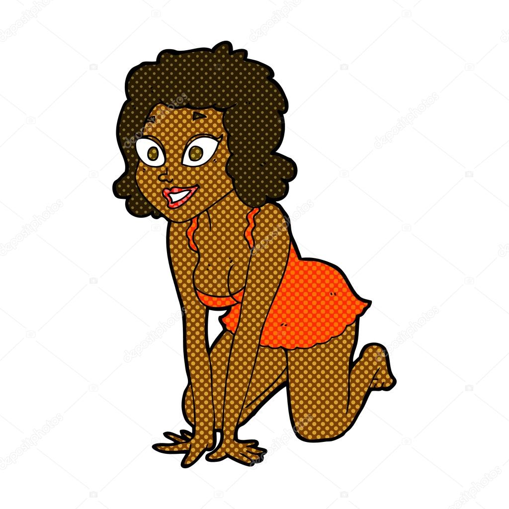 Comic Comic lustige sexy Frau lizenzfreie Grafiken