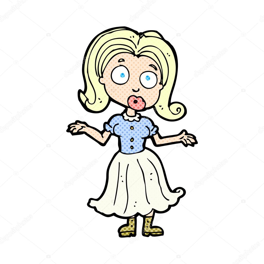 Comic cartoon confused girl Vector Art Stock Images | Depositphotos Comic cartoon confused girl Vector Art Stock Images | Depositphotos