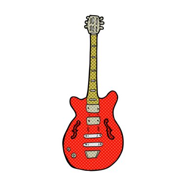 komik karikatür elektro gitar