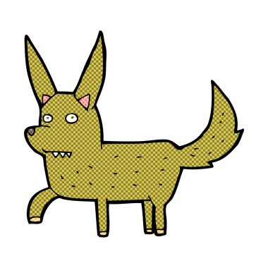 komik karikatür vahşi köpek