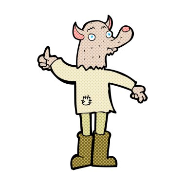 komik karikatür komik kurt adam