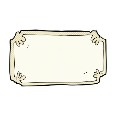 komik karikatür eski çerçeve büyük başlığı