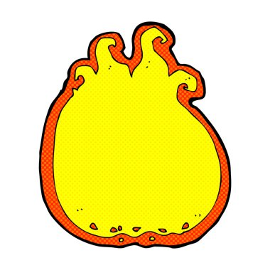 komik karikatür alev kenarlık