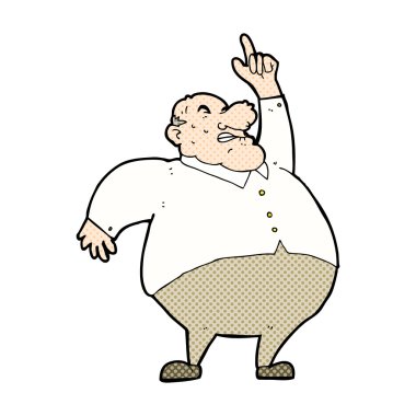 komik karikatür büyük şişman patron