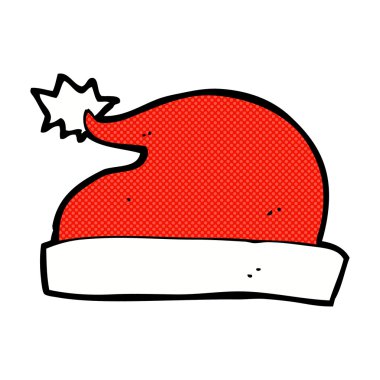 komik karikatür Noel Baba şapkası