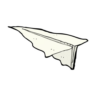 komik karikatür kağıt uçak