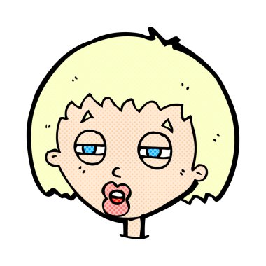 komik karikatür kadın daraltma gözler