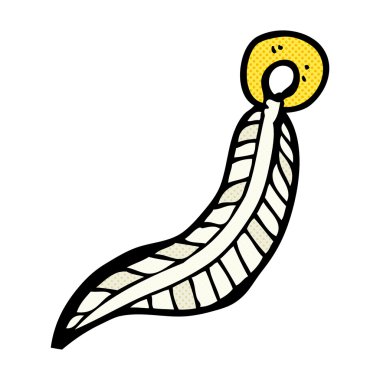 komik karikatür tüy Anahtarlık