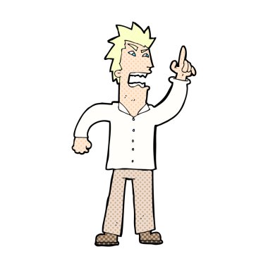 komik karikatür kızgın adam yapma noktası