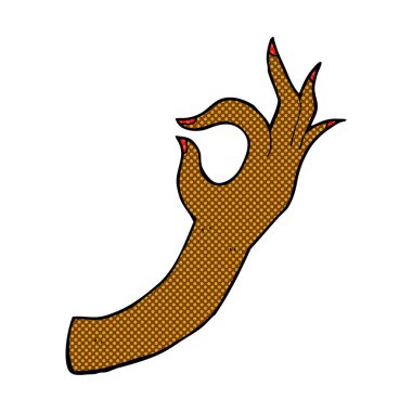 komik karikatür el simgesi