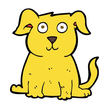 komik karikatür mutlu köpek