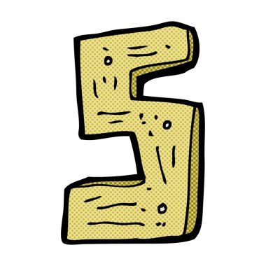 komik karikatür ahşap numarası