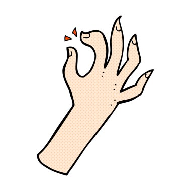 komik karikatür el simgesi