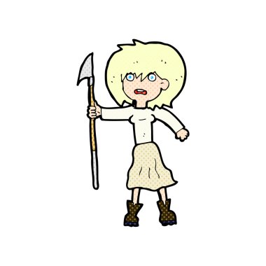 zıpkın kadınla komik karikatür