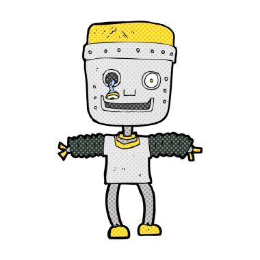 komik karikatür robot