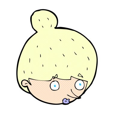 komik karikatür kadının yüzüne şaşırttı