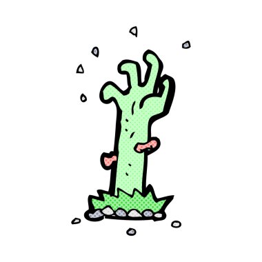 komik çizgi film zombi mezardan yükselen