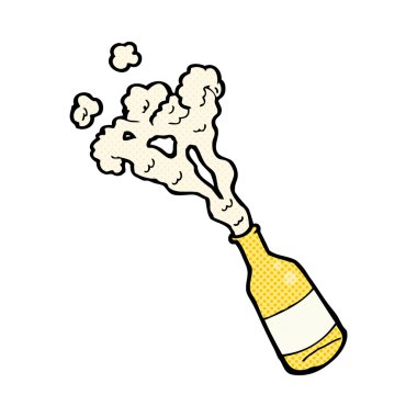 komik karikatür bira şişesi